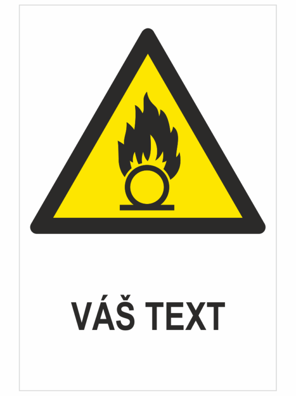 Oxidujúca látka ISO 7010 – Váš text