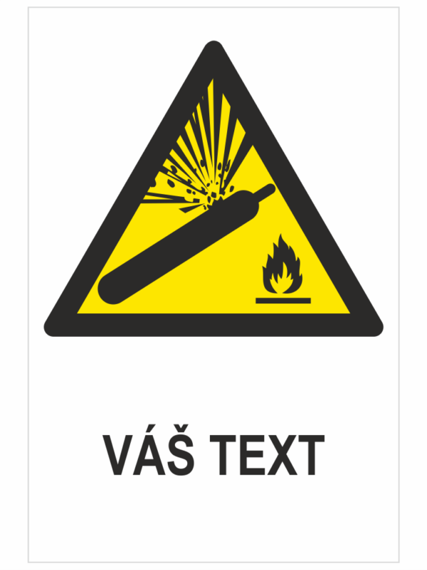 Tlakové fľaše ISO 7010 – Váš text