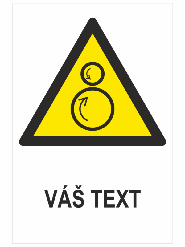 Protismerne rotujúce valce ISO 7010 – Váš text