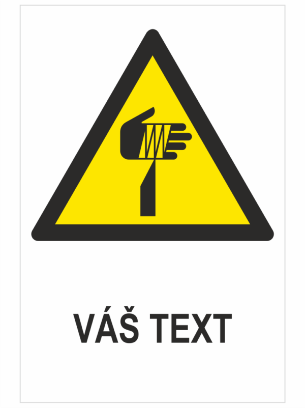 Ostrý prvok ISO 7010 – Váš text