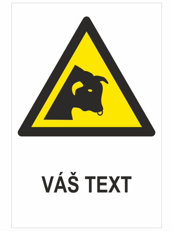 Výstraha býk ISO 7010 – Váš text