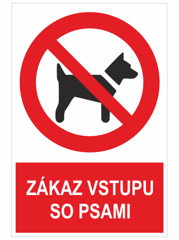 Zákaz vstupu so psami ISO 7010