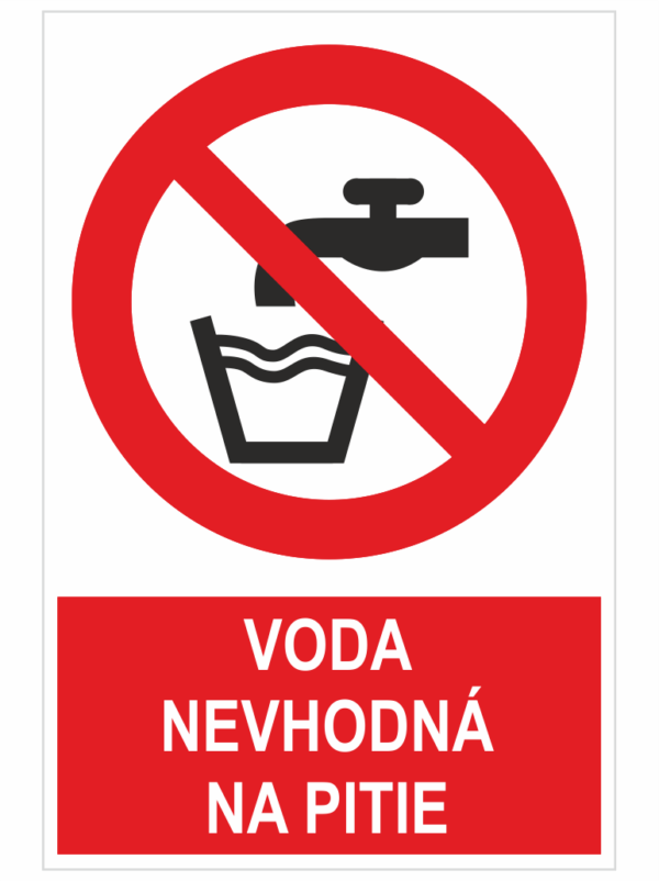 Voda nevhodná na pitie ISO 7010
