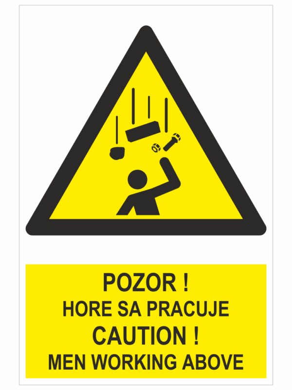 Pozor! Hore sa pracuje Caution! Men working above ISO 7010