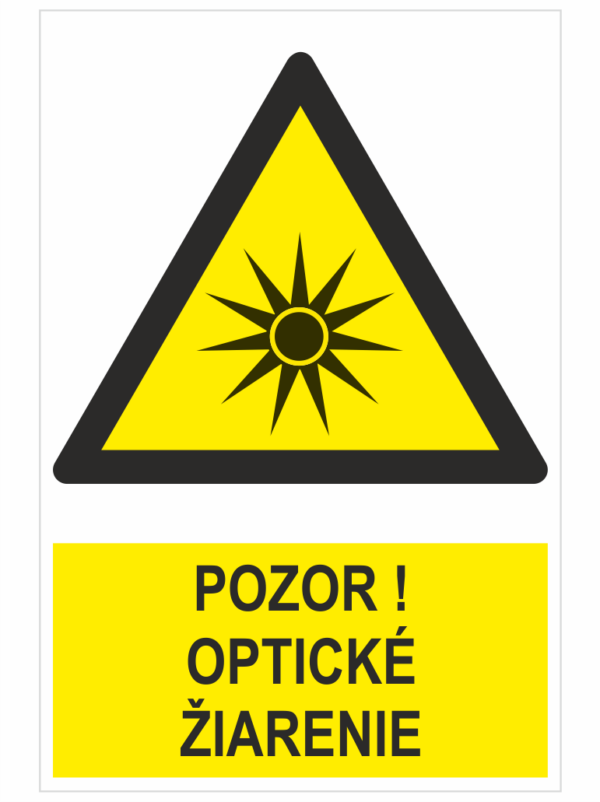 Pozor! Optické žiarenie ISO 7010