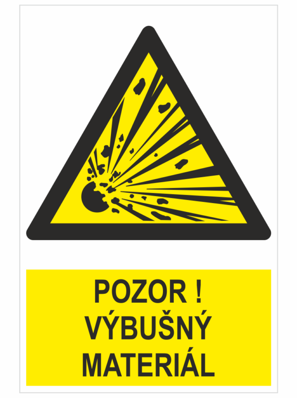POZOR! Výbušný materiál ISO 7010