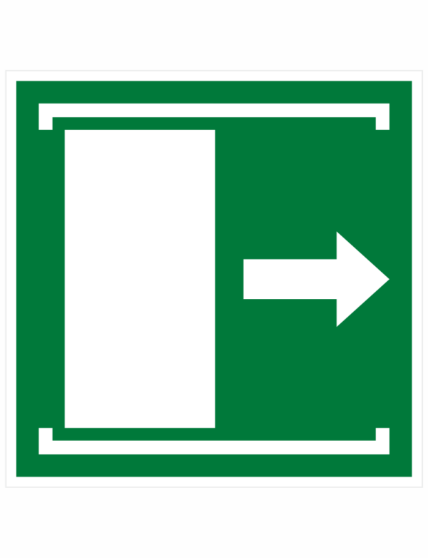 OTVÁRANIE DVERÍ POSUVOM VPRAVO ISO 7010