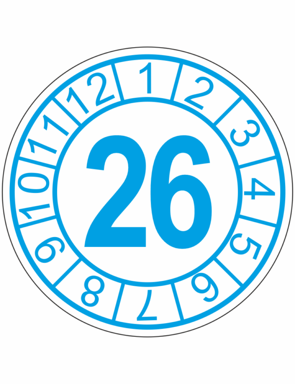 Kalibračný štítok s dátumom - 26