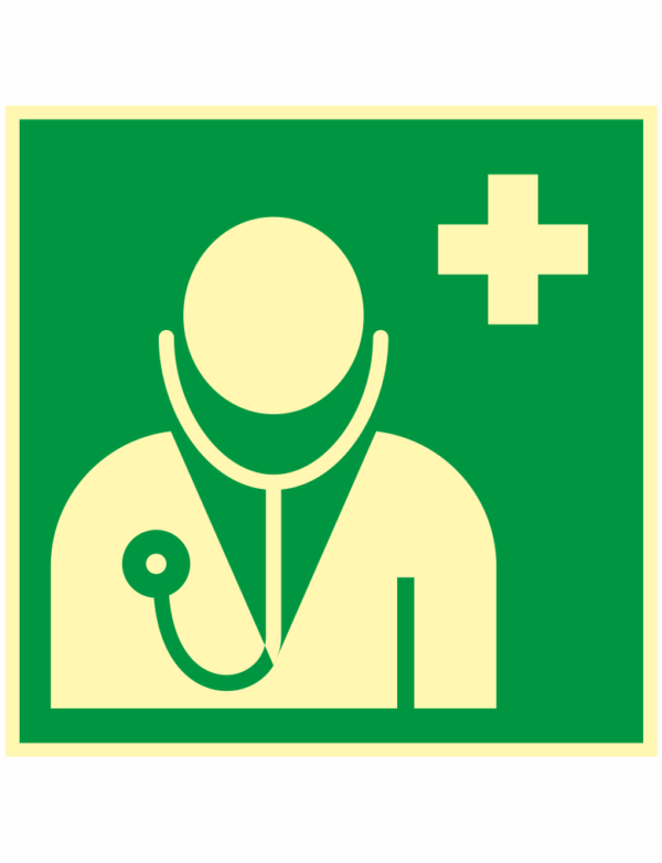 Doktor ISO 7010 - Fotoluminiscenčné