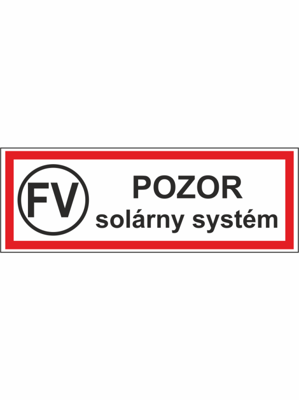 Pozor solárny systém