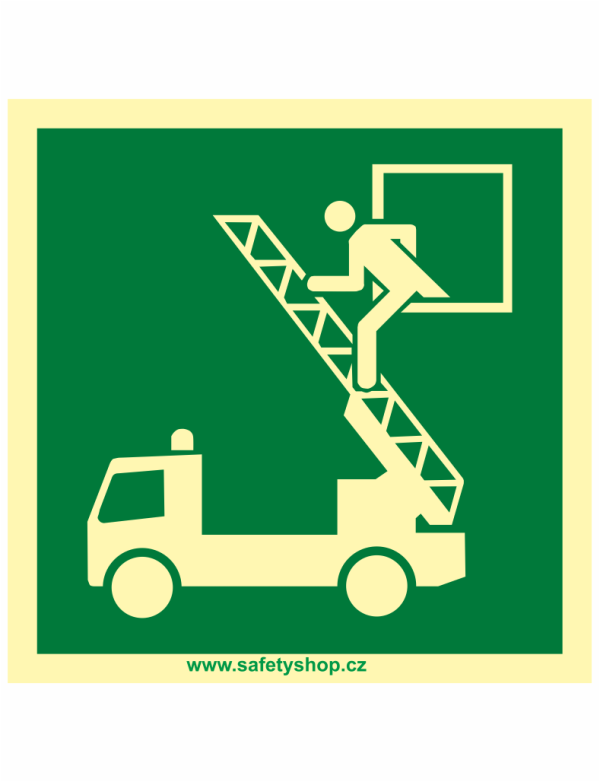 ZÁCHRANNÉ OKNO ISO 7010 - fotoluminiscenčné